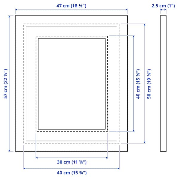 EDSBRUK - Frame, white, 40x50 cm