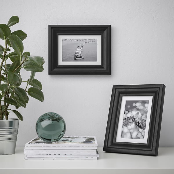 EDSBRUK frame, black stained, 13x18 cm