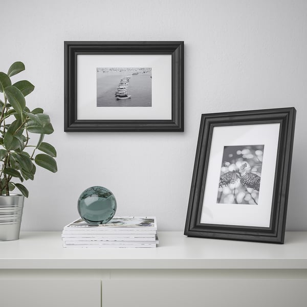 EDSBRUK frame, black stained, 21x30 cm