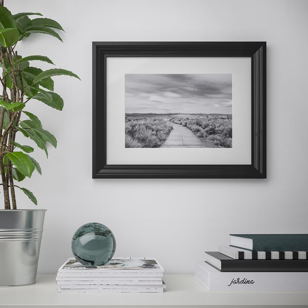 EDSBRUK frame, black stained, 30x40 cm