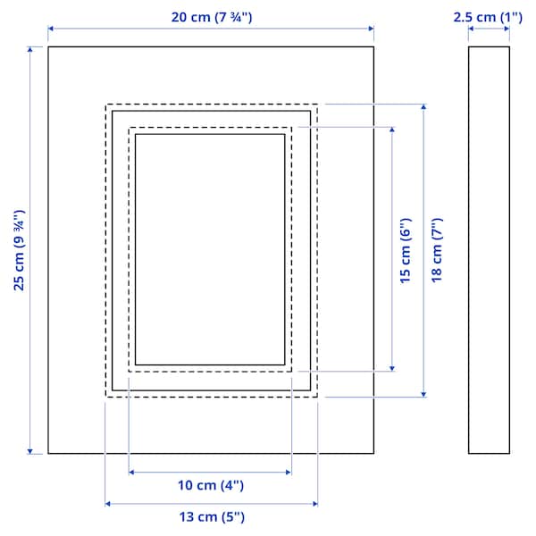 Ikea EDSBRUK - Frame, black stained, 13x18 cm