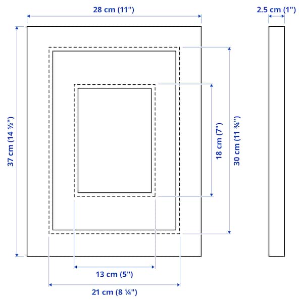 Ikea EDSBRUK - Frame, black stained, 21x30 cm