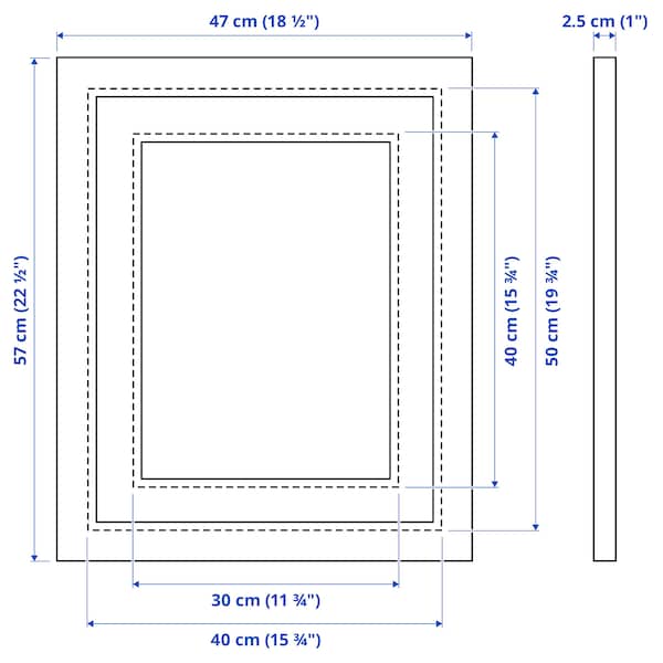 Ikea EDSBRUK - Frame, black stained, 40x50 cm