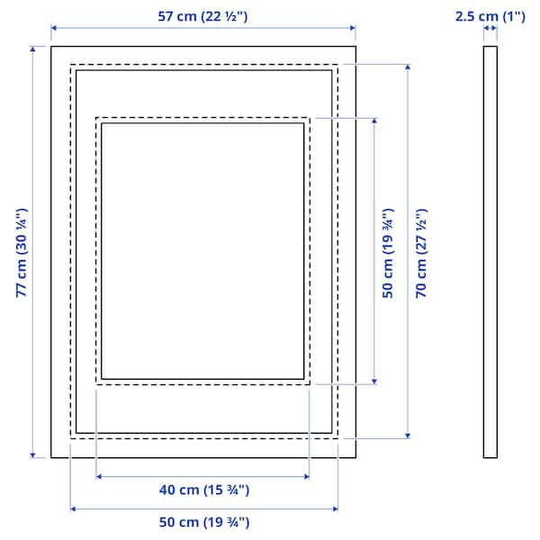 Ikea EDSBRUK - Frame, black stained, 50x70 cm