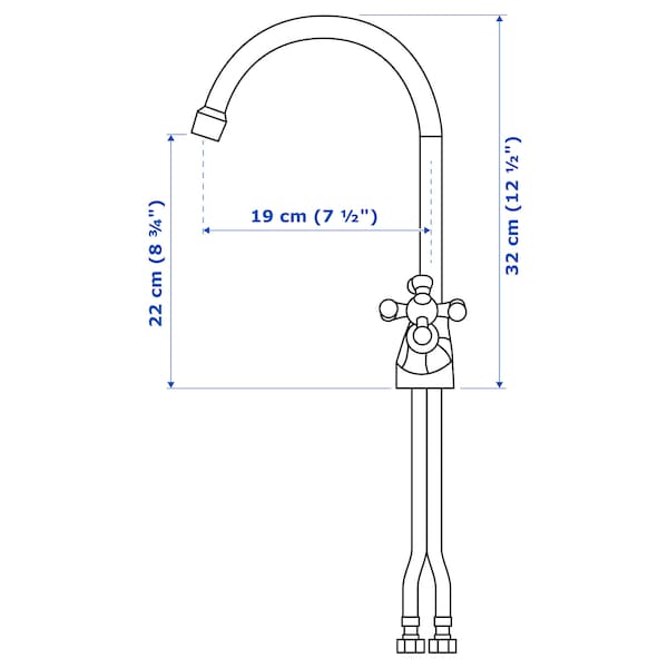 EDSVIK Double Control Sink Mixer - Chrome ,