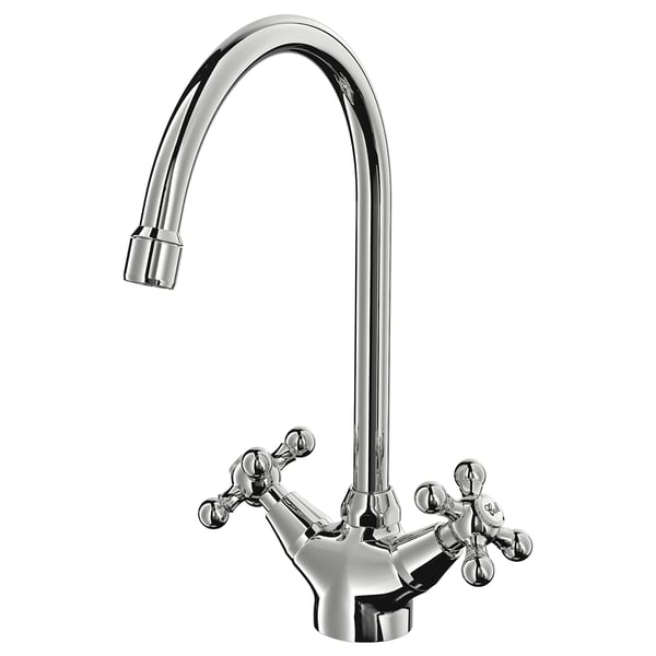 EDSVIK dual-control kitchen mixer tap, chrome-plated