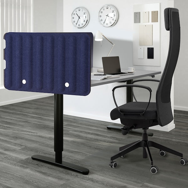 EILIF - Desk partition screen, blue,160x48 cm