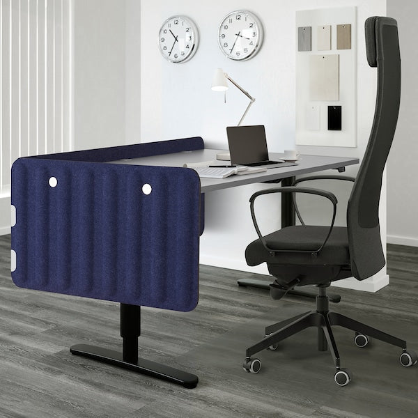 EILIF - Desk partition screen, blue,160x48 cm