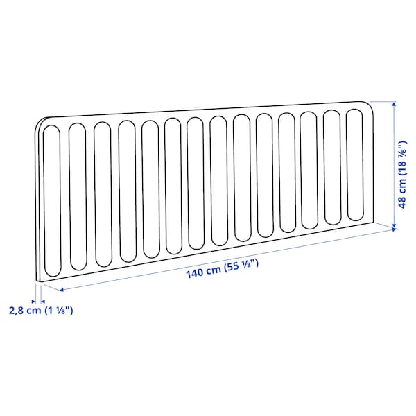 EILIF - Desk partition screen, blue,140x48 cm