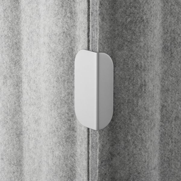 EILIF screen for desk, grey, 120x48 cm