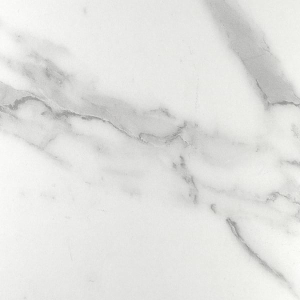 EKBACKEN - Worktop, white marble effect/laminate,186x2.8 cm