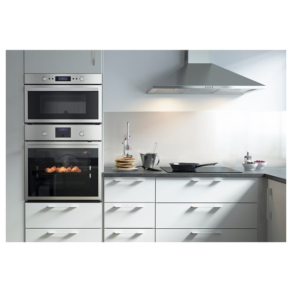 EKBACKEN - Worktop, concrete effect/laminate, 186x2.8 cm