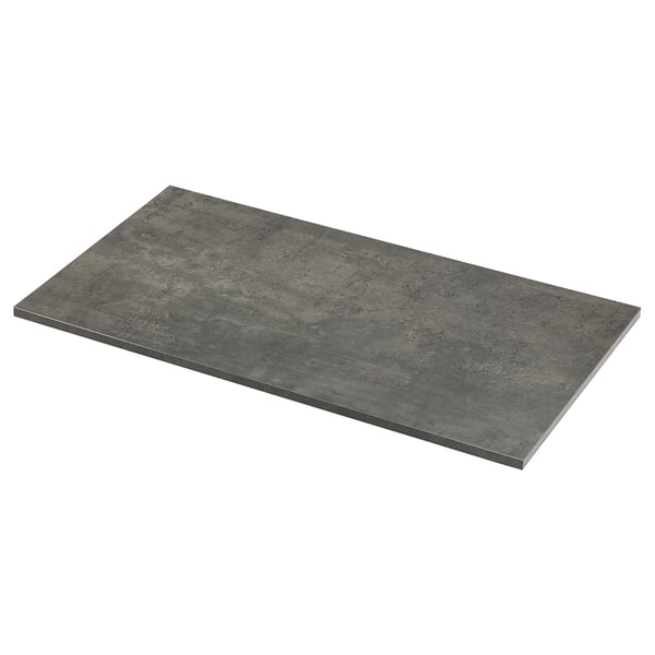 EKBACKEN worktop, concrete effect/laminate, 123x63 cm