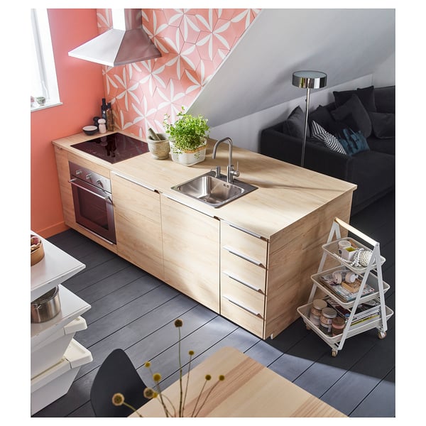 EKBACKEN worktop, ash effect/laminate, 246x2.8 cm