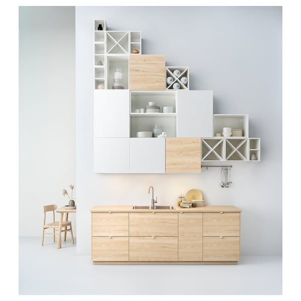 EKBACKEN worktop, ash effect/laminate, 186x2.8 cm