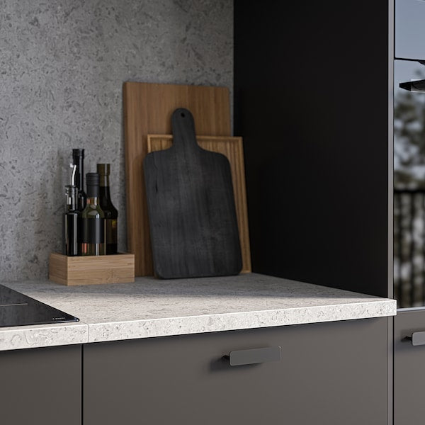 EKBACKEN - Worktop, limestone effect/laminate, 186x2.8 cm