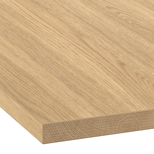 EKBACKEN worktop, light oak effect/laminate, 186x2.8 cm