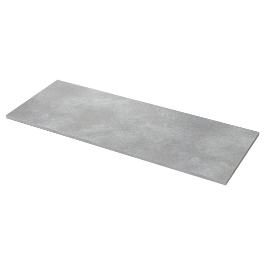 EKBACKEN worktop, light grey concrete effect/laminate, 246 cm