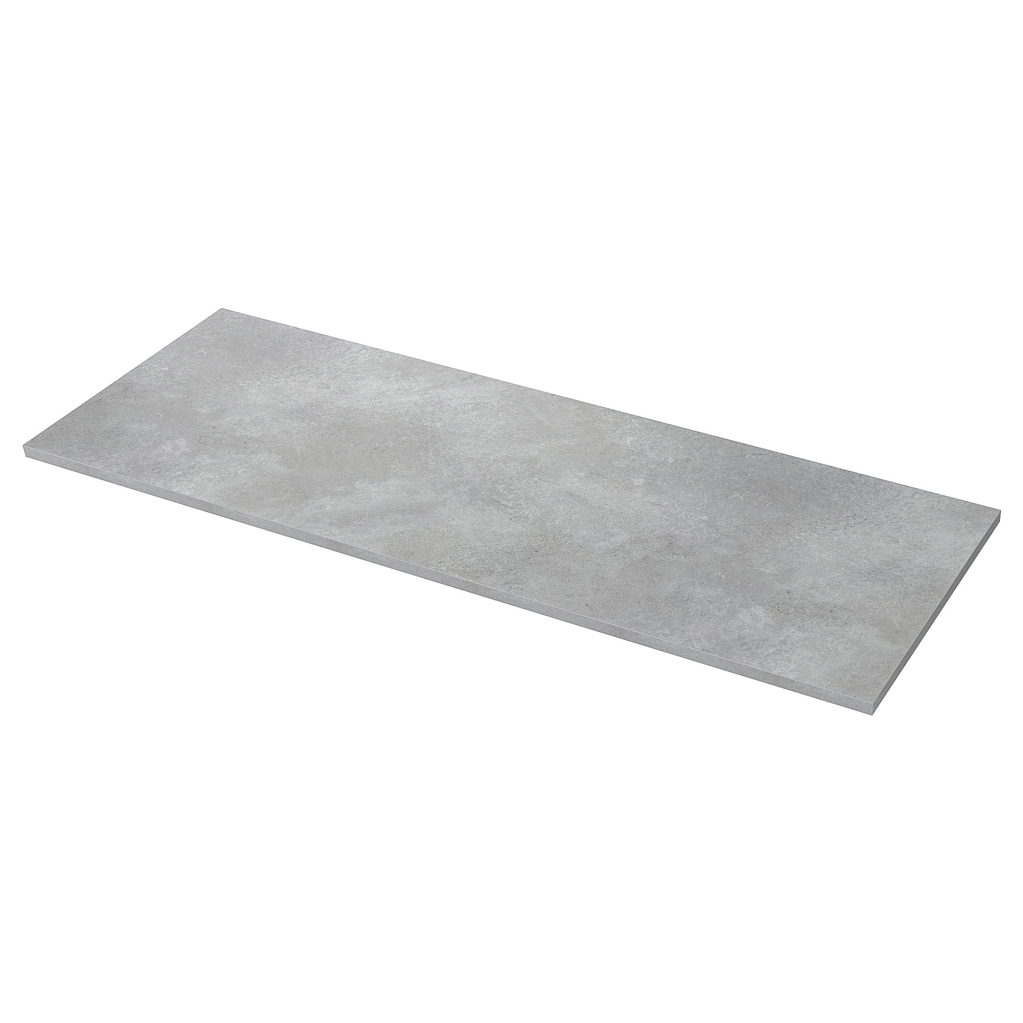 EKBACKEN worktop, light grey concrete effect/laminate, 186x2.8 cm