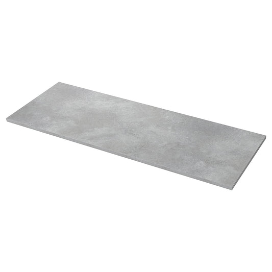 EKBACKEN worktop, light grey concrete effect/laminate, 186 cm