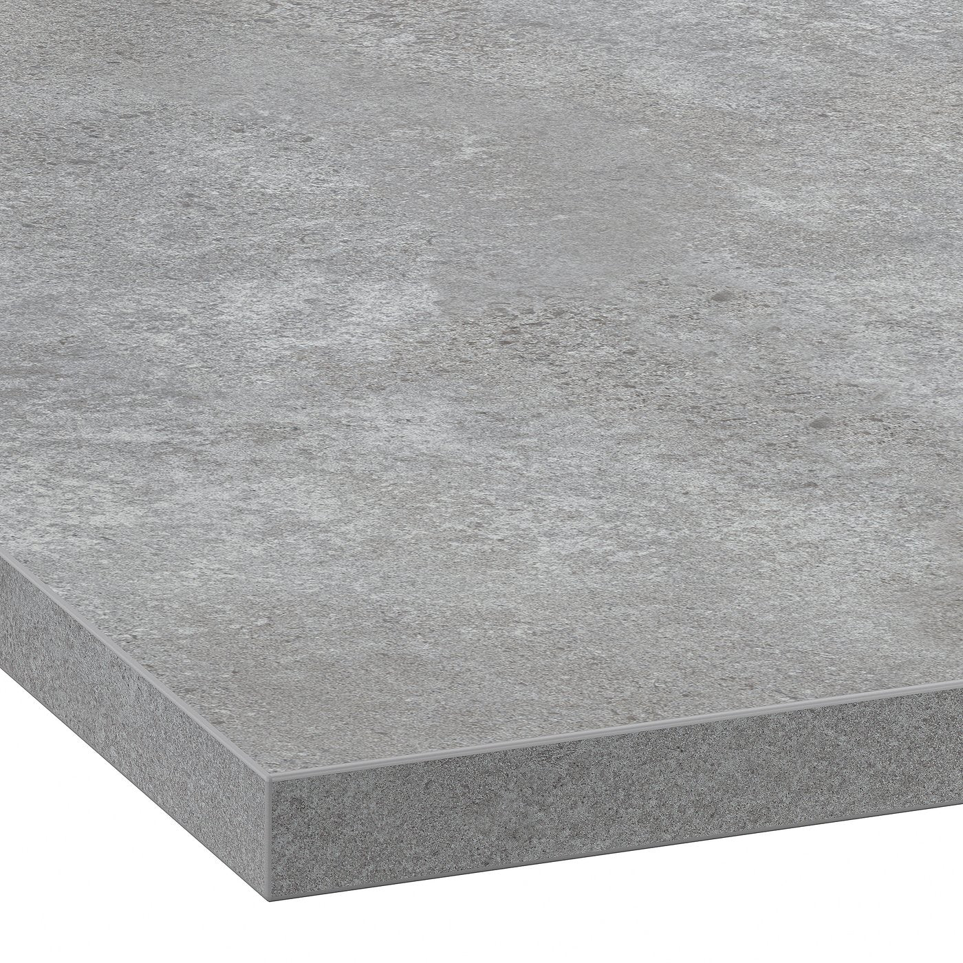 EKBACKEN worktop, light grey concrete effect/laminate, 246x2.8 cm