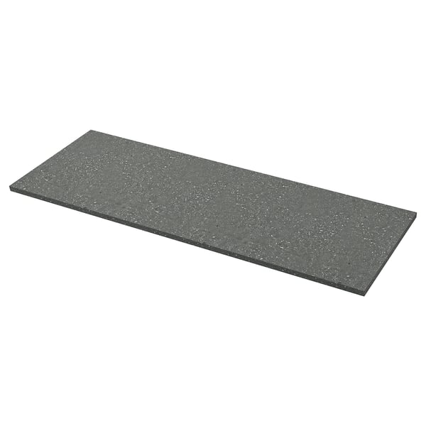 EKBACKEN - Worktop, grey terrazzo/laminate effect,186x2.8 cm