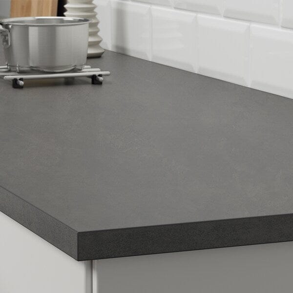 Ikea EKBACKEN - Custom made worktop, concrete effect/laminate, 30-45x2.8 cm