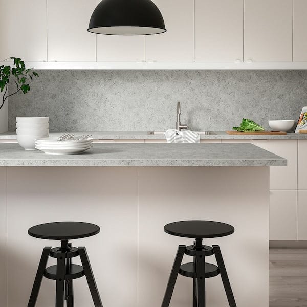 Ikea EKBACKEN - Custom made worktop, limestone effect/laminate, 63.6-125x2.8 cm