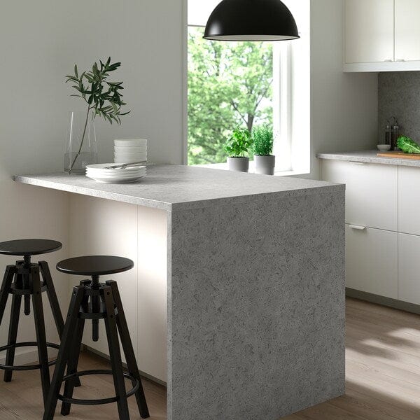 Ikea EKBACKEN - Custom made worktop, limestone effect/laminate, 30-45x2.8 cm