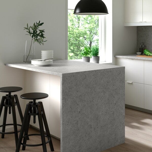 Ikea EKBACKEN - Custom made worktop, limestone effect/laminate, 45.1-63.5x2.8 cm