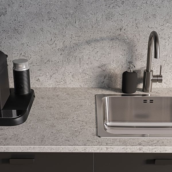 Ikea EKBACKEN - Custom made worktop, limestone effect/laminate, 30-45x2.8 cm