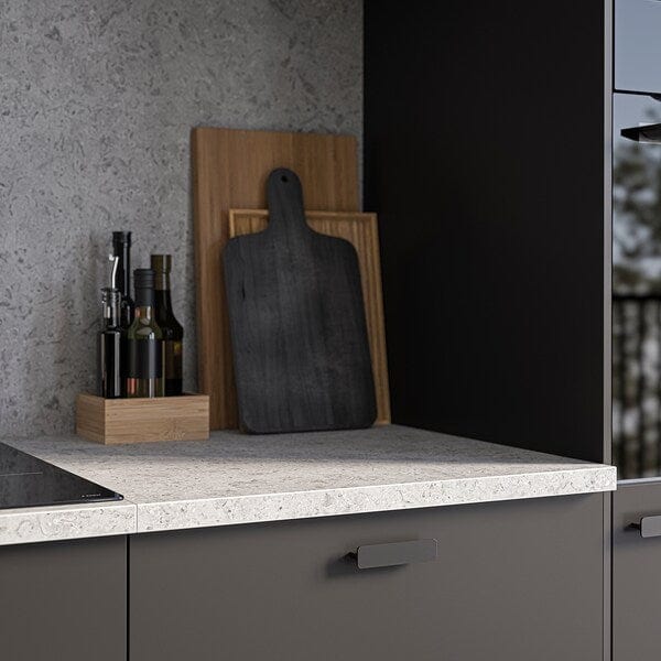 Ikea EKBACKEN - Custom made worktop, limestone effect/laminate, 30-45x2.8 cm