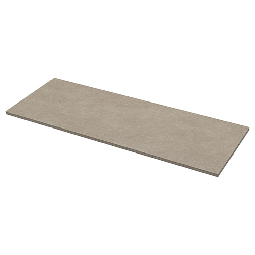 EKBACKEN - Custom made worktop, grey-beige stone effect/laminate, 63.6-125x2.8 cm