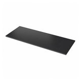 EKBACKEN custom made worktop, black/laminate, 63.6-125x2.8 cm