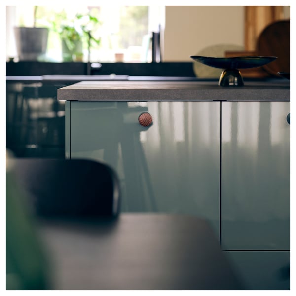 EKBACKEN custom worktop, black/laminate, 63.6-125x2.8 cm