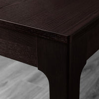EKEDALEN / ÄLVSTA - Table and 6 chairs, dark brown/rattan black,180/240 cm