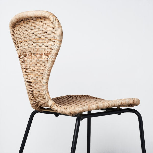 EKEDALEN / ÄLVSTA - Table and 6 chairs, dark brown/rattan black, 180/240 cm