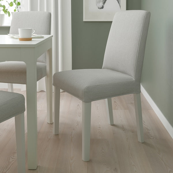 EKEDALEN / BERGMUND - Table and 2 chairs, white / light grey white, 80/120 cm