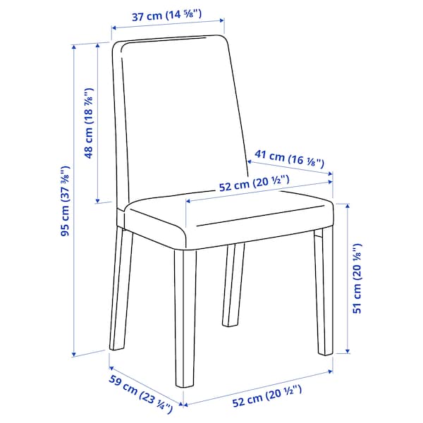 EKEDALEN / BERGMUND Table and 4 chairs - white/Fågelfors fantasy 120/180 cm ,