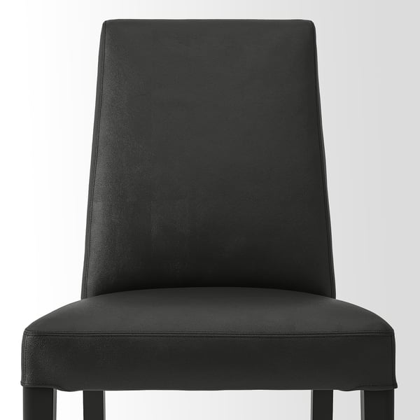 EKEDALEN / BERGMUND Table and 6 chairs - dark brown/Glose black 180/240 cm , 180/240 cm