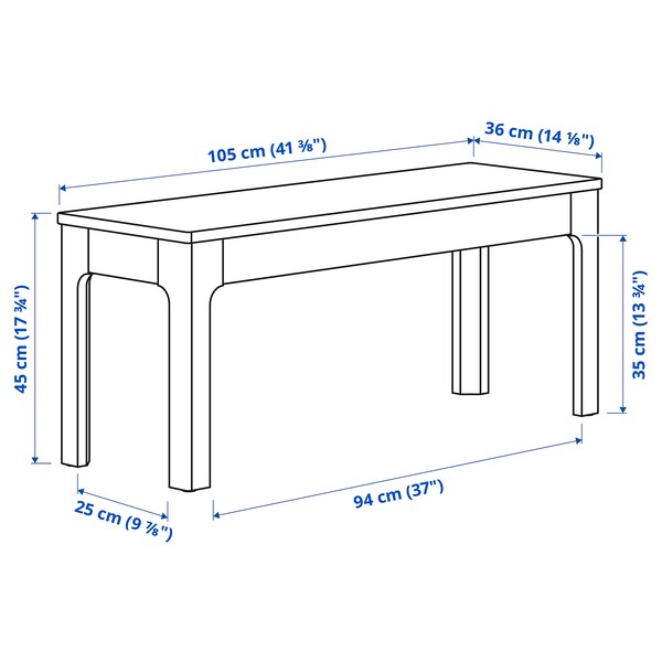 EKEDALEN / EKEDALEN Table with 2 chairs and bench - white/Light grey orrsta 120/180 cm , 120/180 cm