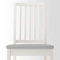 EKEDALEN / EKEDALEN - Table and 6 chairs, white/white/light grey, 120/180 cm