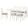 EKEDALEN / EKEDALEN - Table and 6 chairs, white/white/light grey, 120/180 cm