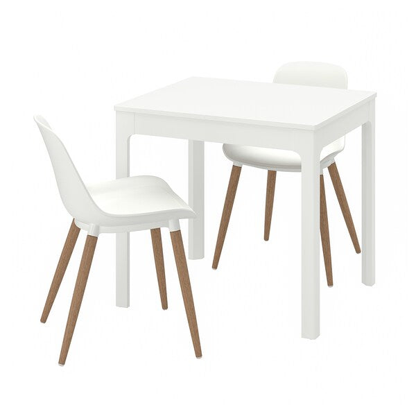 EKEDALEN / GRÖNSTA - Table and 2 chairs, white/white, 80/120 cm