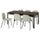 EKEDALEN / KARLPETTER table and 6 chairs, dark brown/Gunnared light green black, 240x52 cm