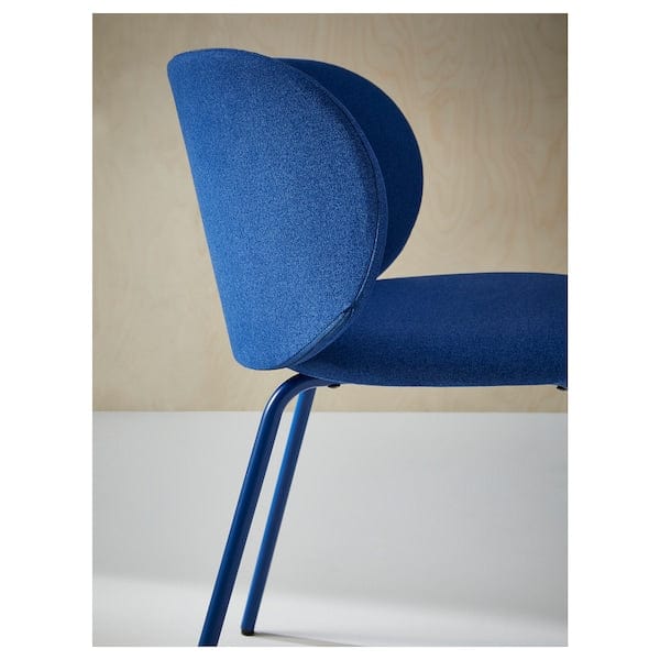 Ikea EKEDALEN / KRYLBO - Table and 2 chairs, white/Tonerud blue,80/120 cm