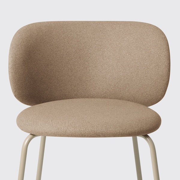 EKEDALEN / KRYLBO - Table and 2 chairs, dark brown/Tonerud beige,80/120 cm