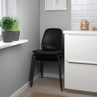 EKEDALEN / LIDÅS - Table and 2 chairs, dark brown/black black,80/120 cm