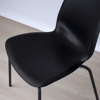 EKEDALEN / LIDÅS - Table and 4 chairs, dark brown/black black,120/180 cm