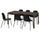 EKEDALEN / LIDÅS - Table and 6 chairs, dark brown/black black, 180/240 cm
